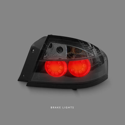 Ford Falcon BA / BF (2002 - 2007) Black LED Tail Lights LH + RH