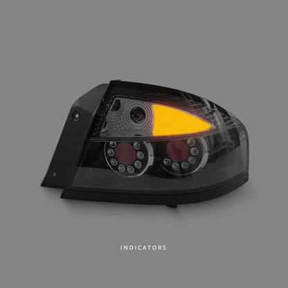 Ford Falcon BA / BF (2002 - 2007) Black LED Tail Lights LH + RH