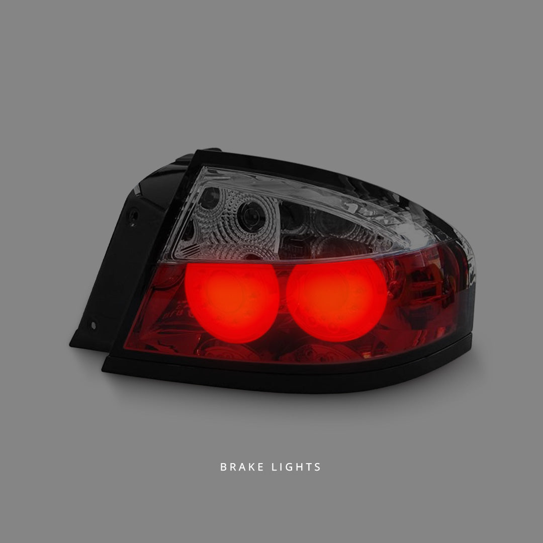 Ford Falcon BA / BF (2002 - 2007) Clear Red LED Tail Lights LH + RH