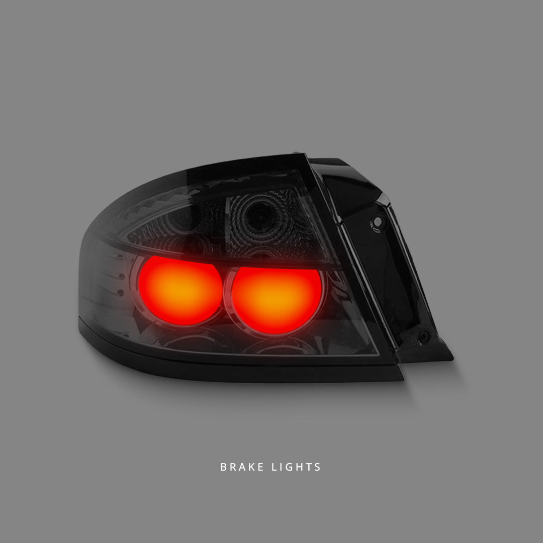 Ford Falcon BA / BF (2002 - 2007) Smoked Black Altezza Tail Lights LH + RH
