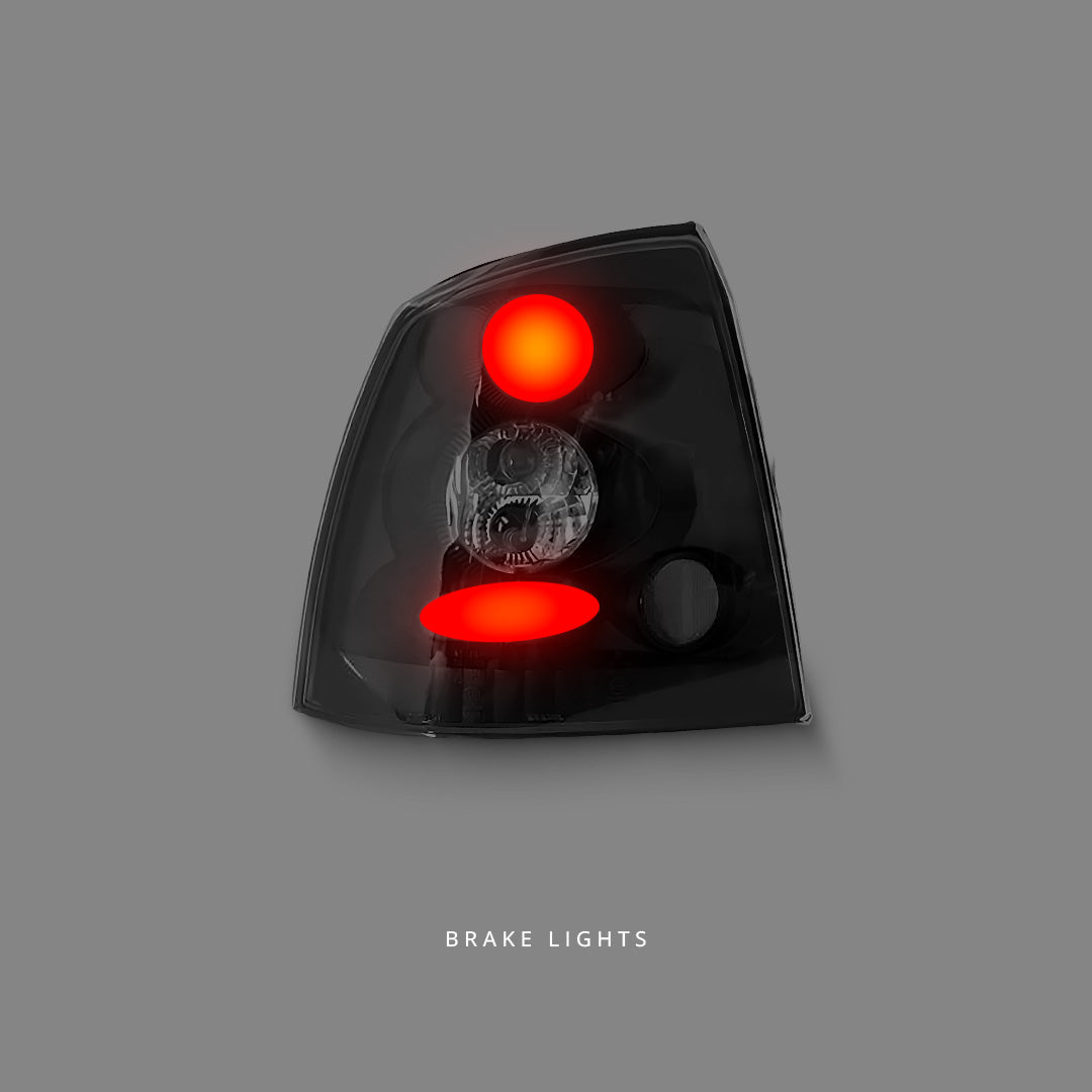Holden Astra TS (1998 - 2004) Black Altezza Tail Lights LH + RH