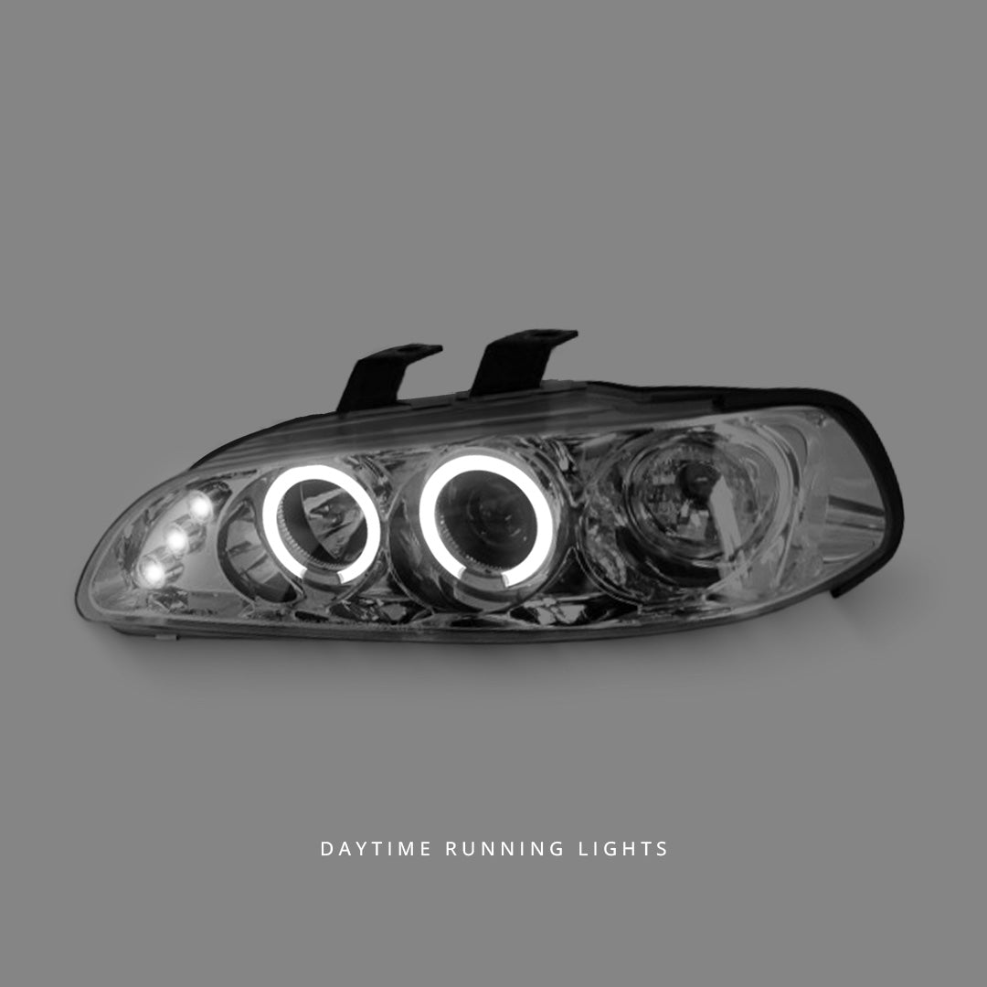 Honda Civic EG / EH (1991 - 1995) Clear LED Angel Eyes Projector Headlights LH + RH
