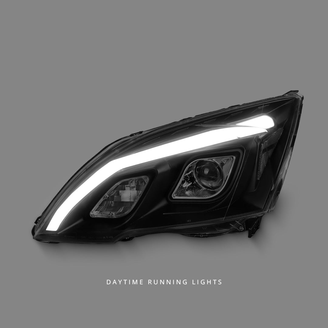 Honda CR-V RE (2007 - 2012) Black 3D LED DRL Projector Headlights LH + RH