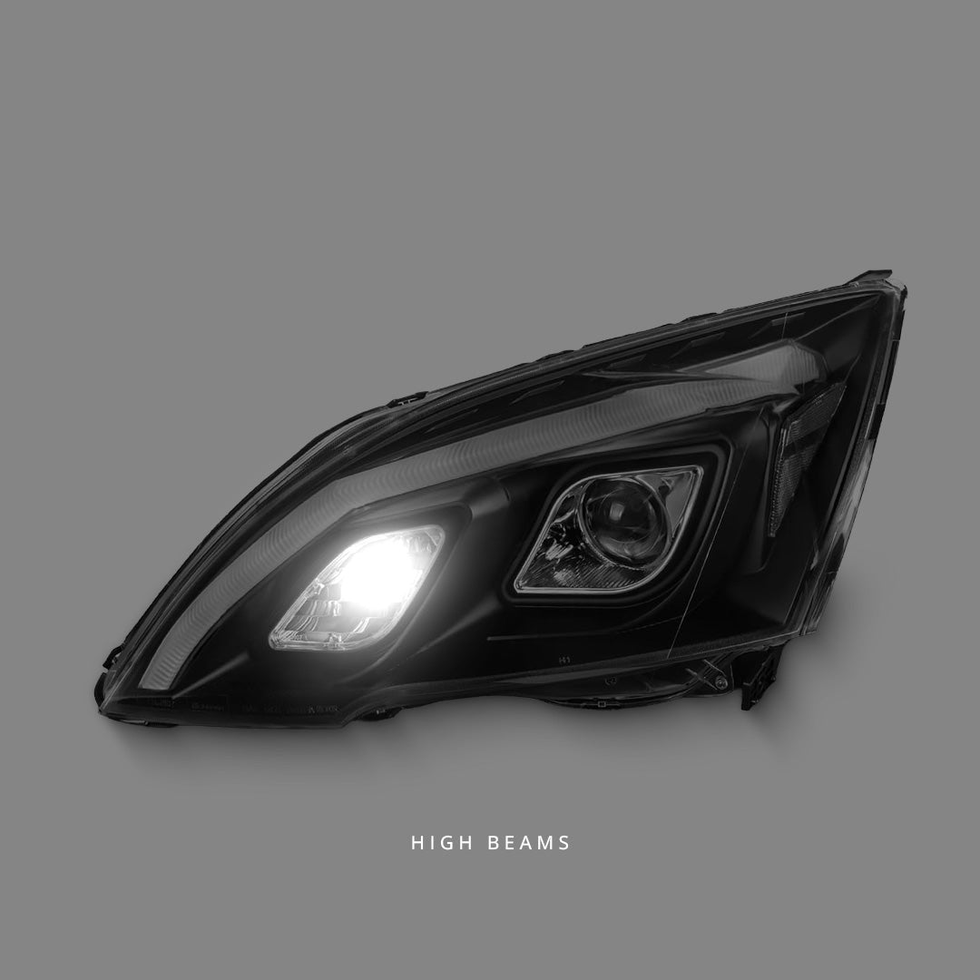 Honda CR-V RE (2007 - 2012) Black 3D LED DRL Projector Headlights LH + RH