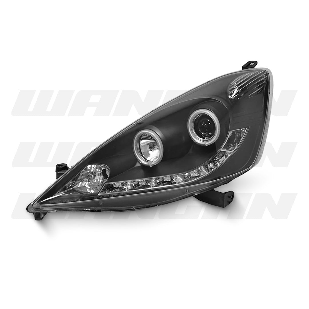 Honda Jazz GE (2008 - 2011) Black LED DRL CCFL Projector Headlights LH + RH