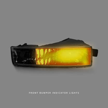 Honda Prelude BB (1997 - 2001) Black Front Bumper Signal Indicator Lights LH + RH