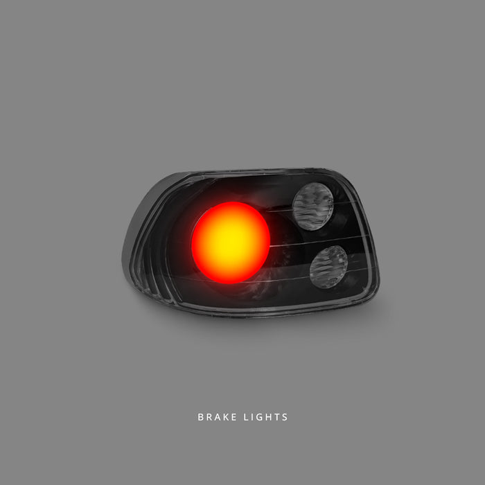 Honda CRX Del Sol VTiR (1992 - 1997) Black Altezza Tail Lights LH + RH ...