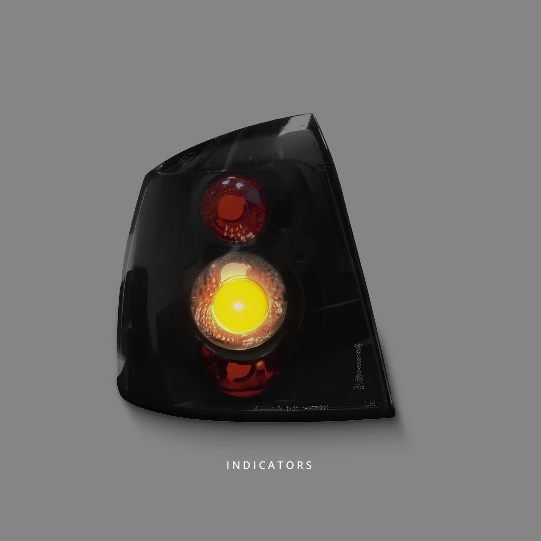Holden Astra TS (1998 - 2004) Black Altezza Tail Lights LH + RH