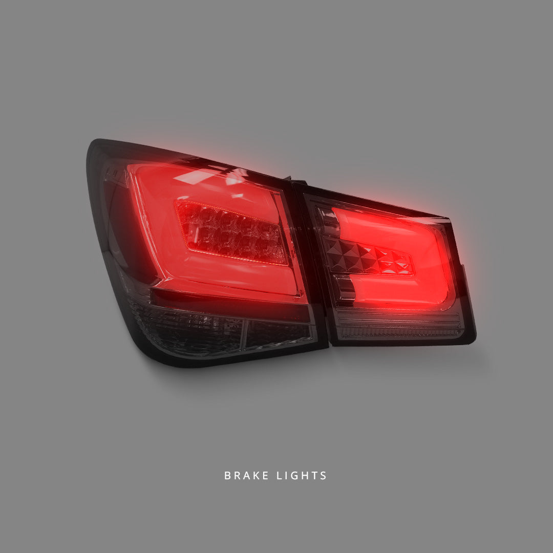 Holden Cruze JG / JH (2009 - 2014) Smoked Black LED Tail Lights LH + RH