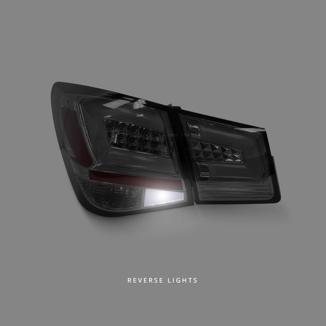 Holden Cruze JG / JH (2009 - 2014) Smoked Black LED Tail Lights LH + RH
