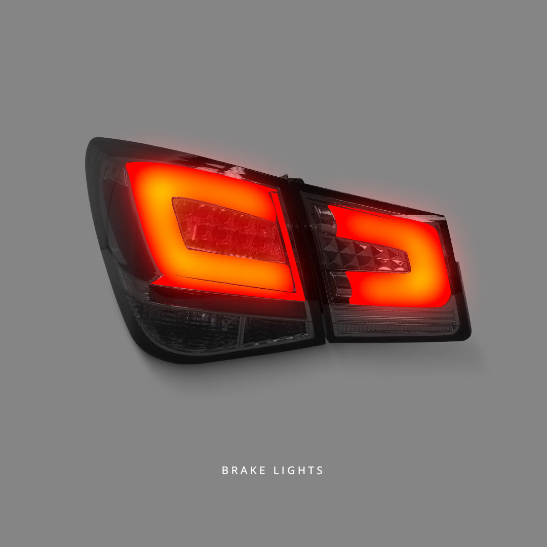Holden Cruze JG / JH (2009 - 2014) Smoked Black LED Tail Lights LH + RH