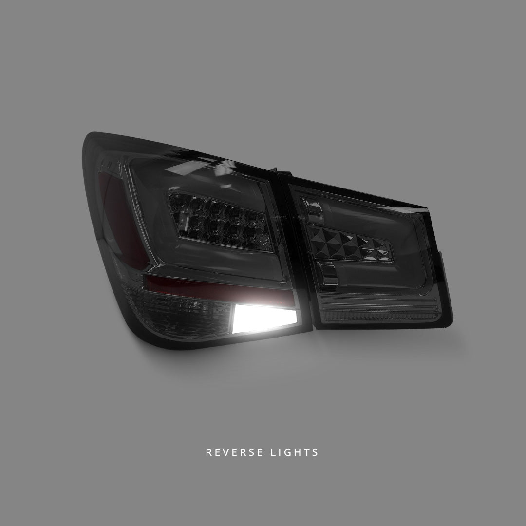 Holden Cruze JG / JH (2009 - 2014) Smoked Black LED Tail Lights LH + RH