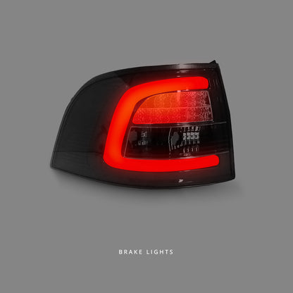 Holden Commodore VE / VF (2008 - 2016) 3D Light Bar Black Edition LED Tail Lights LH + RH