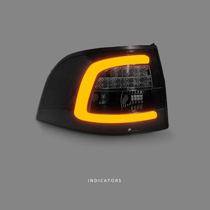 Holden Commodore VE / VF (2008 - 2016) 3D Light Bar Black Edition LED Tail Lights LH + RH