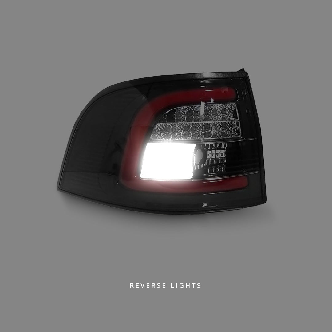 Holden Commodore VE / VF (2008 - 2016) 3D Light Bar Black Edition LED Tail Lights LH + RH
