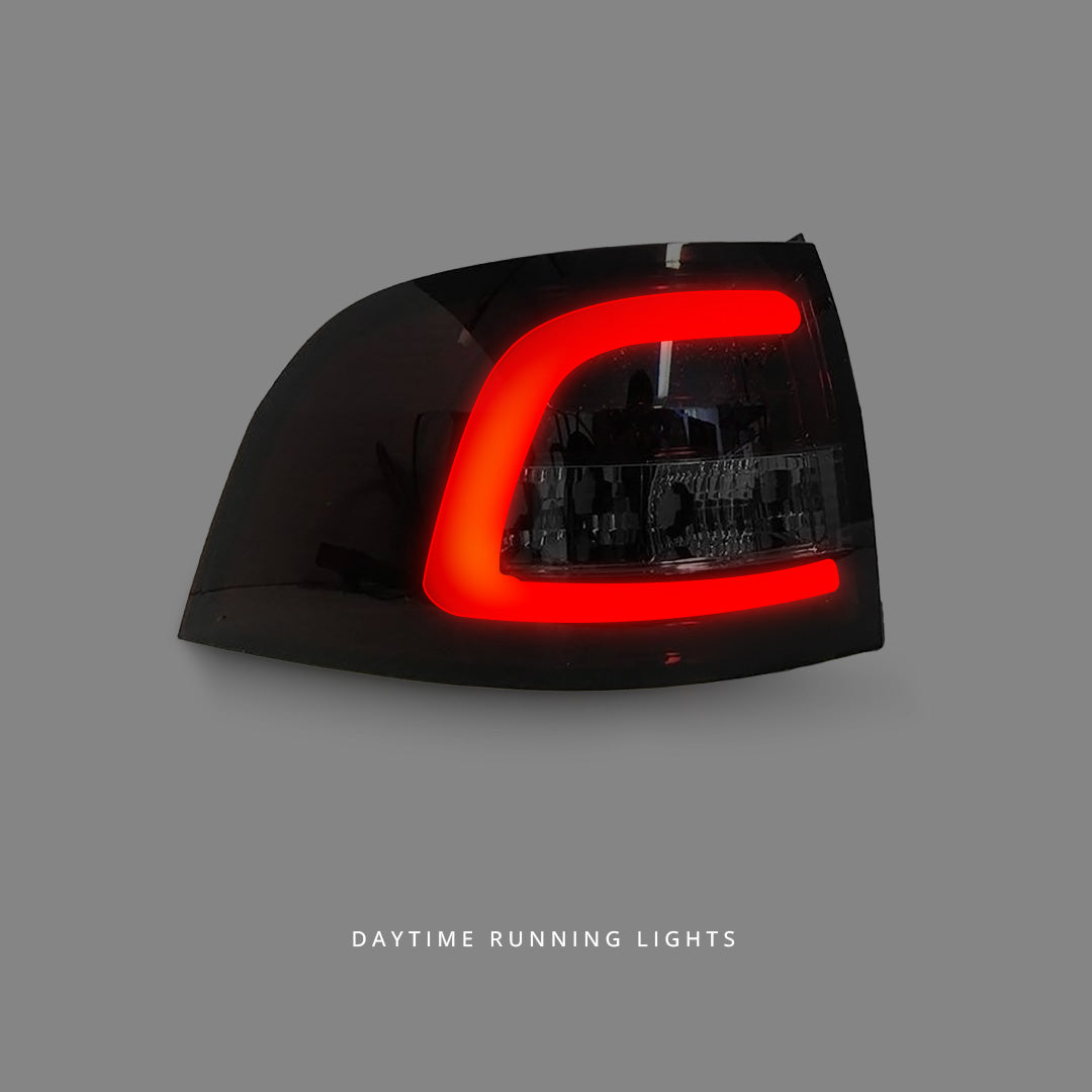 Holden Commodore VE / VF Wagon (2008 - 2016) 3D Smoke Red LED Tail Lights LH + RH