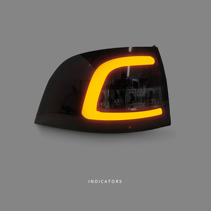 Holden Commodore VE / VF Wagon (2008 - 2016) 3D Smoke Red LED Tail Lights LH + RH