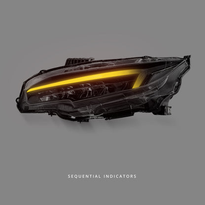 Honda Civic FC1 / FK7 / FK8 Type R (2016 - 2021) Sequential RGB Full LED Projector Headlights LH + RH