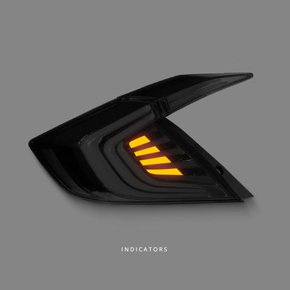 Honda Civic FK (2016 - 2019) Smoke LED Dynamic Tail Lights LH + RH