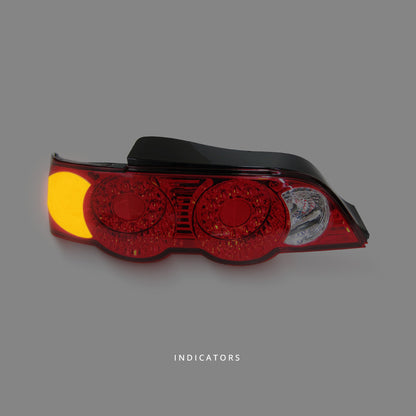 Honda Integra DC5 (2001 - 2003) Clear Red LED Tail Lights LH + RH