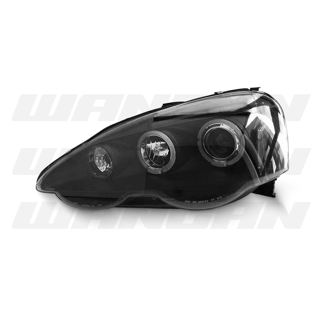 Honda Integra DC5 (2001 - 2003) Black LED Angel Eyes Projector Headlights LH + RH
