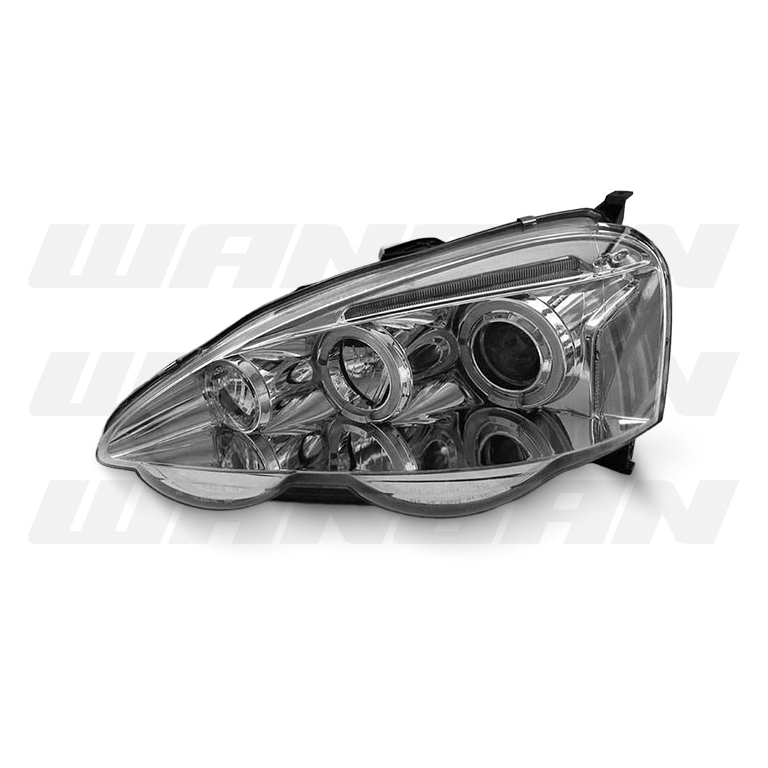 Honda Integra DC5 (2001 - 2003) Clear LED Angel Eyes Projector Headlights LH + RH