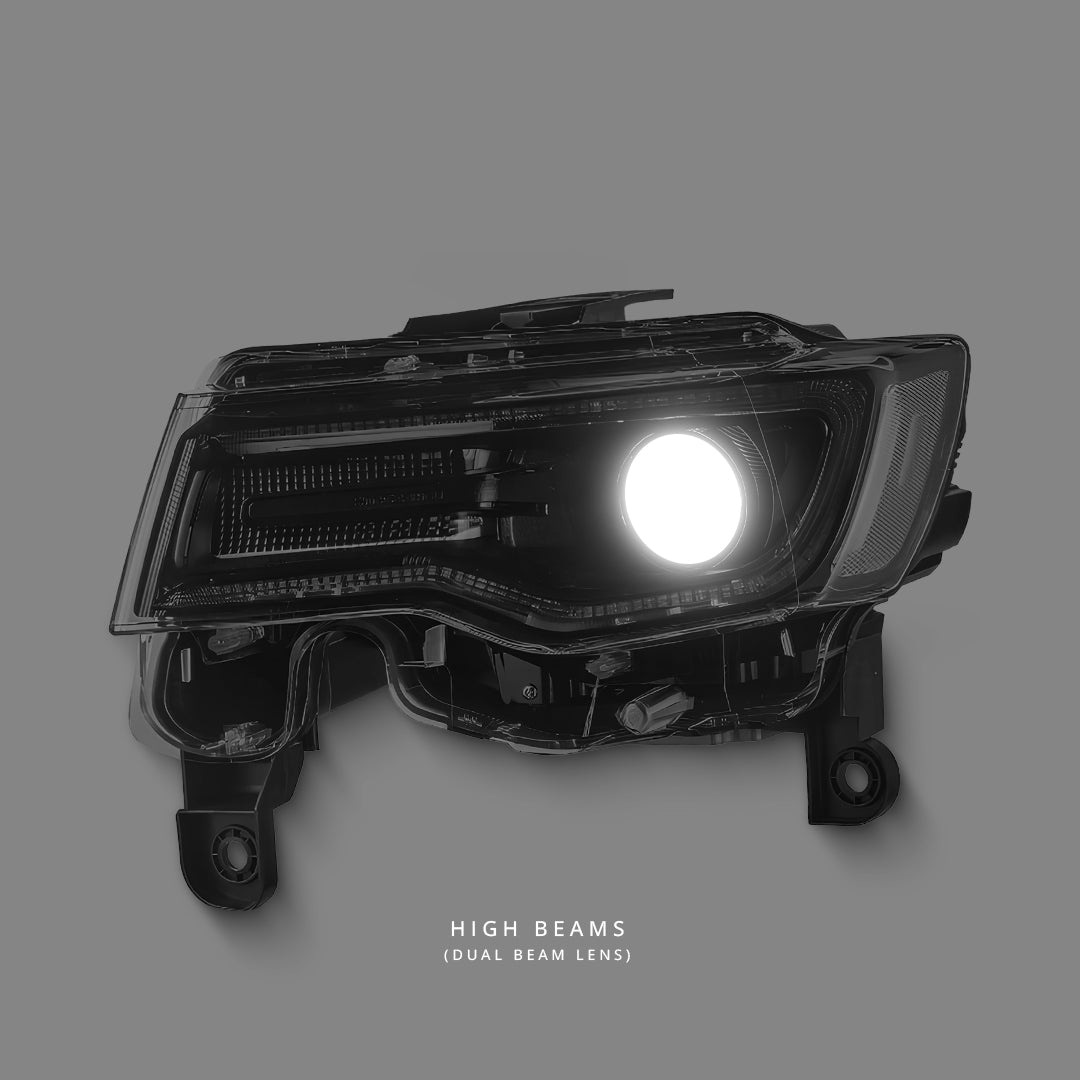 Jeep Grand Cherokee WK2 (2014 - 2022) Sequential LED DRL Projector Headlights LH + RH