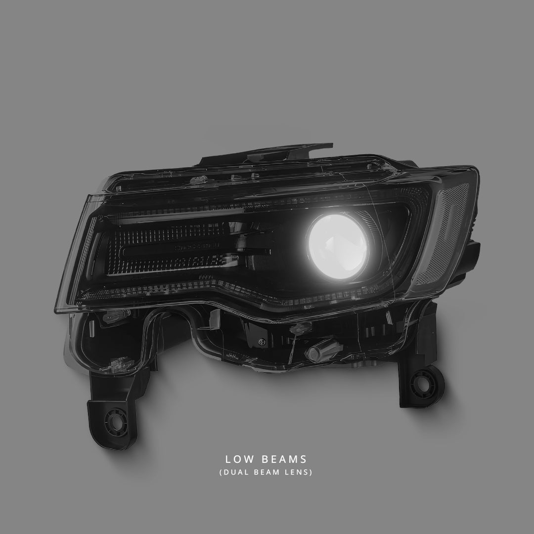 Jeep Grand Cherokee WK2 (2014 - 2022) Sequential LED DRL Projector Headlights LH + RH