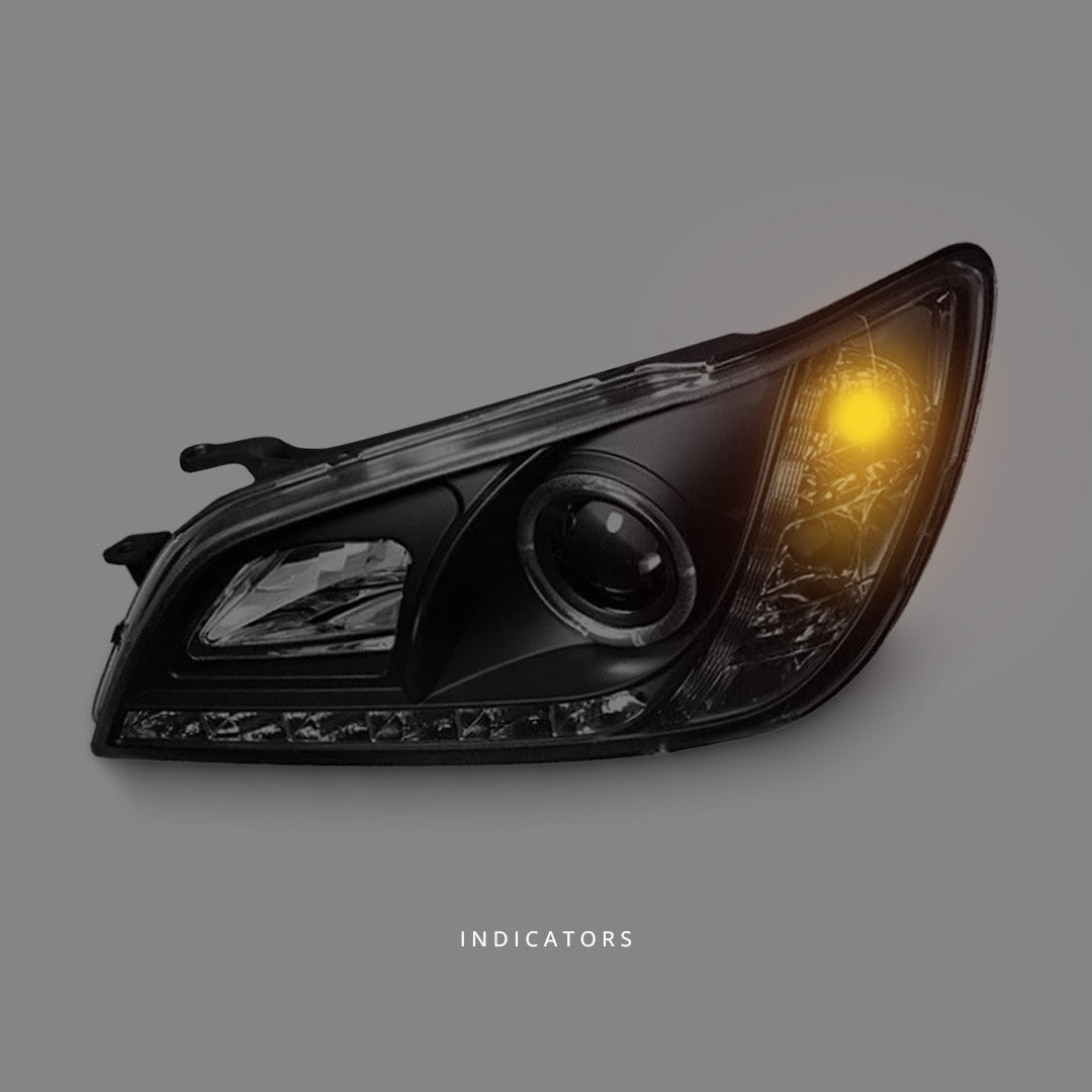Lexus IS200 GXE10 (1999 - 2005) Black CCFL DRL Projector Headlights LH + RH