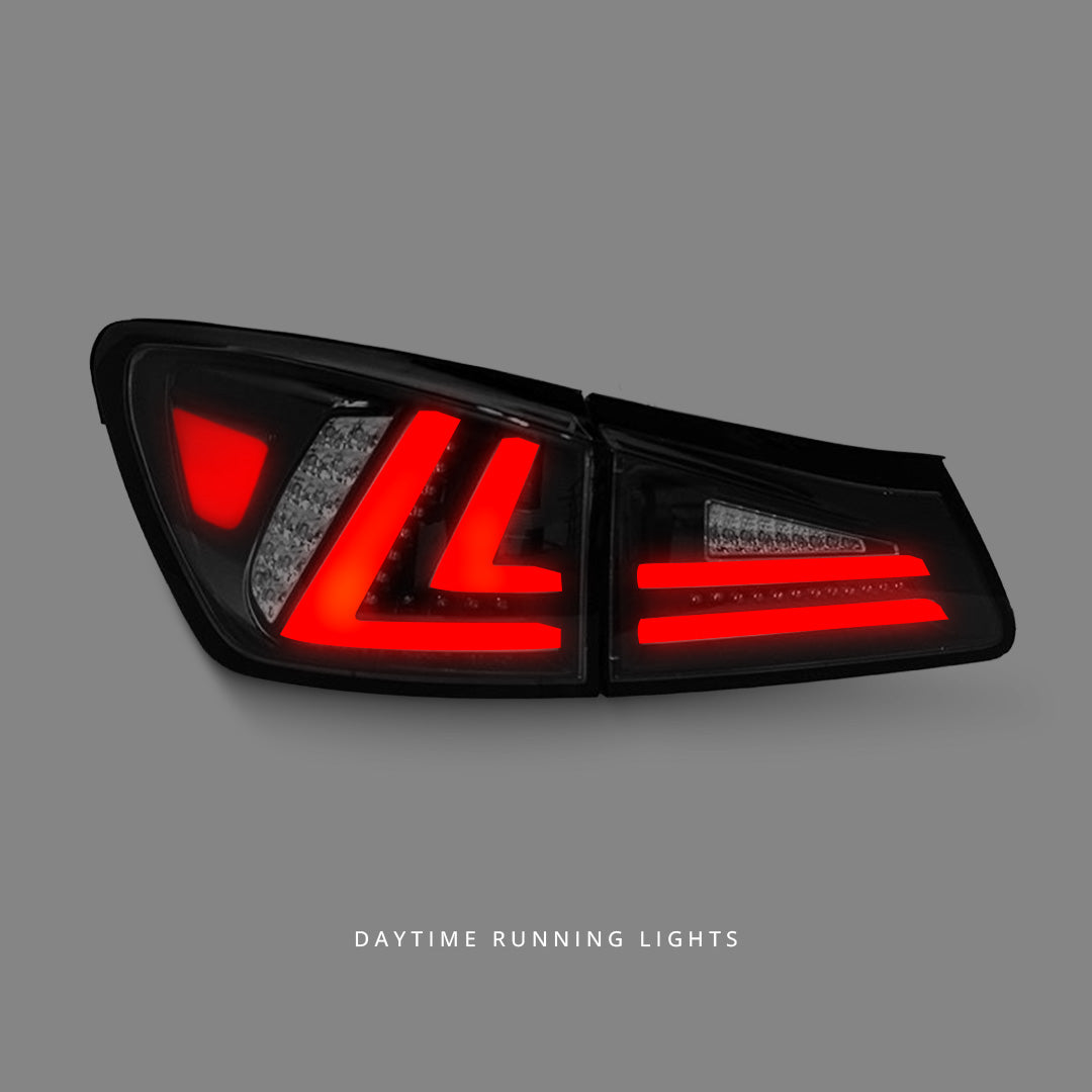 Lexus IS GSE20 / GSE21 / USE20 (2005 - 2013) Sequential Spec D Black LED Tail Lights LH + RH