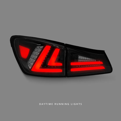 Lexus IS GSE20 / GSE21 / USE20 (2005 - 2013) Sequential Spec D Black LED Tail Lights LH + RH