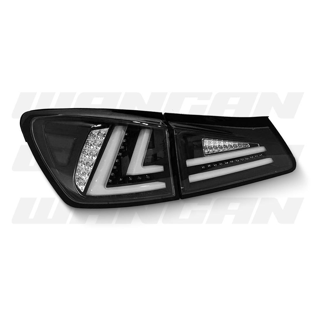 Lexus IS GSE20 / GSE21 / USE20 (2005 - 2013) Sequential Spec D Black LED Tail Lights LH + RH