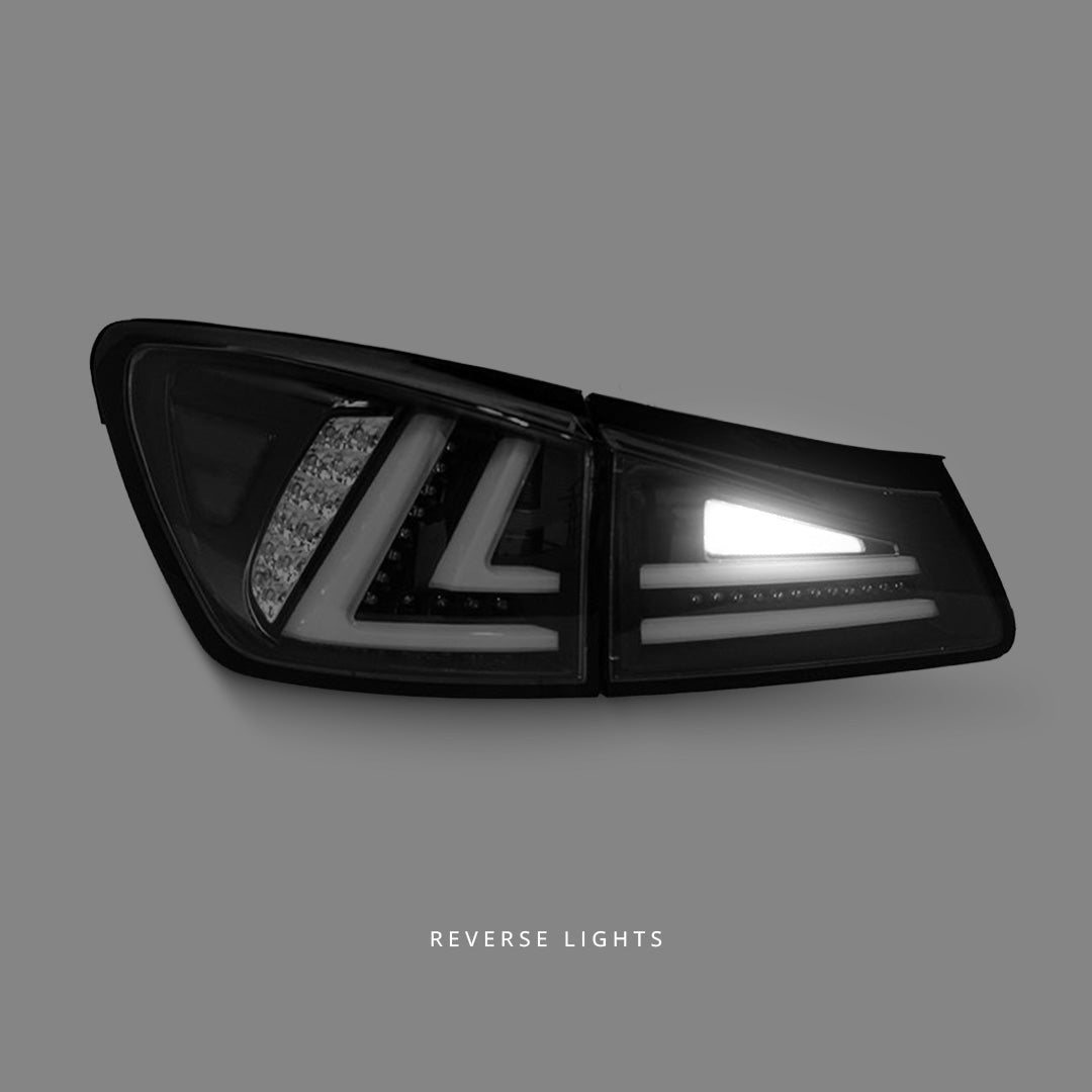 Lexus IS GSE20 / GSE21 / USE20 (2005 - 2013) Sequential Spec D Black LED Tail Lights LH + RH