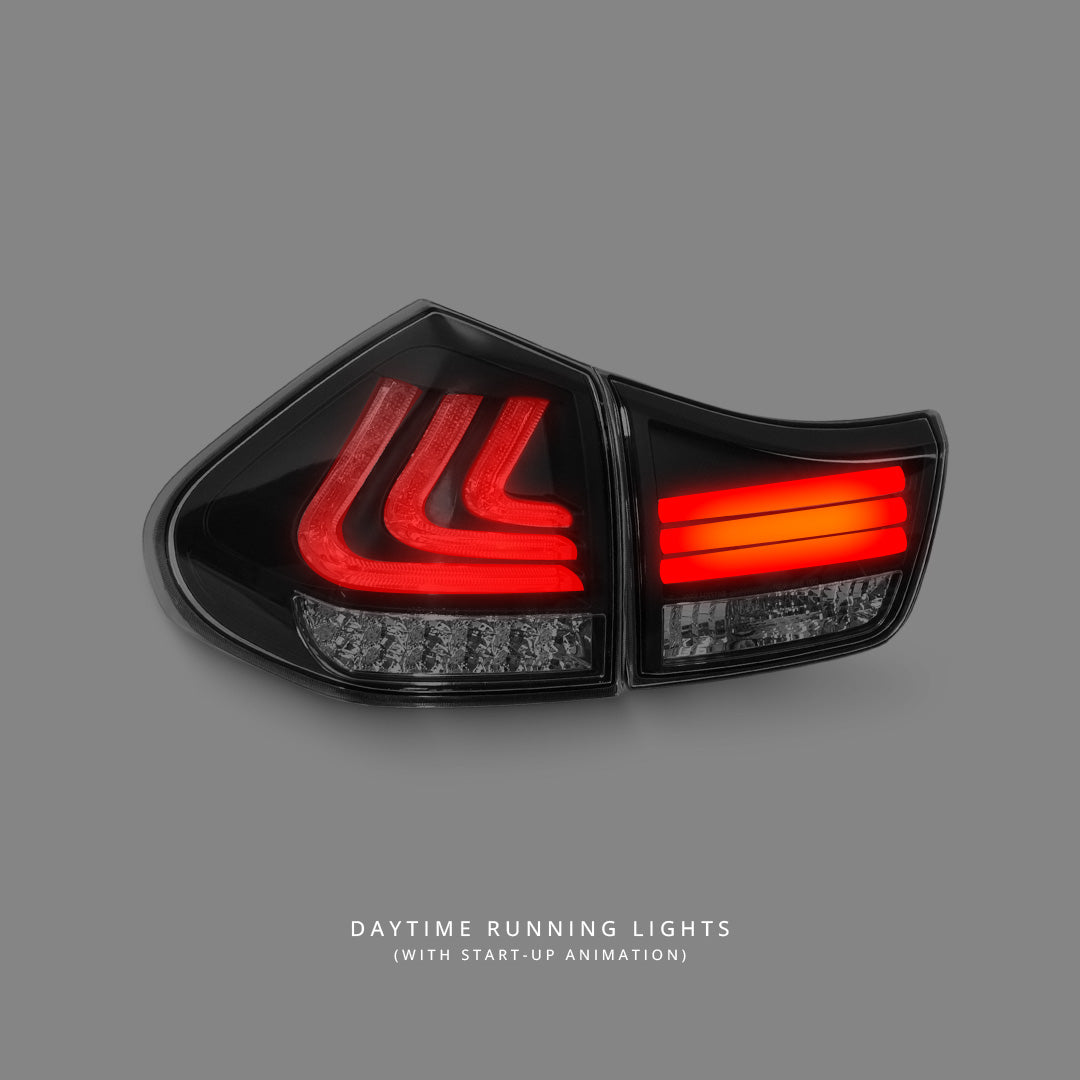 Lexus RX GSU / MCU / MHU (2004 - 2009) Sequential Black LED Tail Lights LH + RH