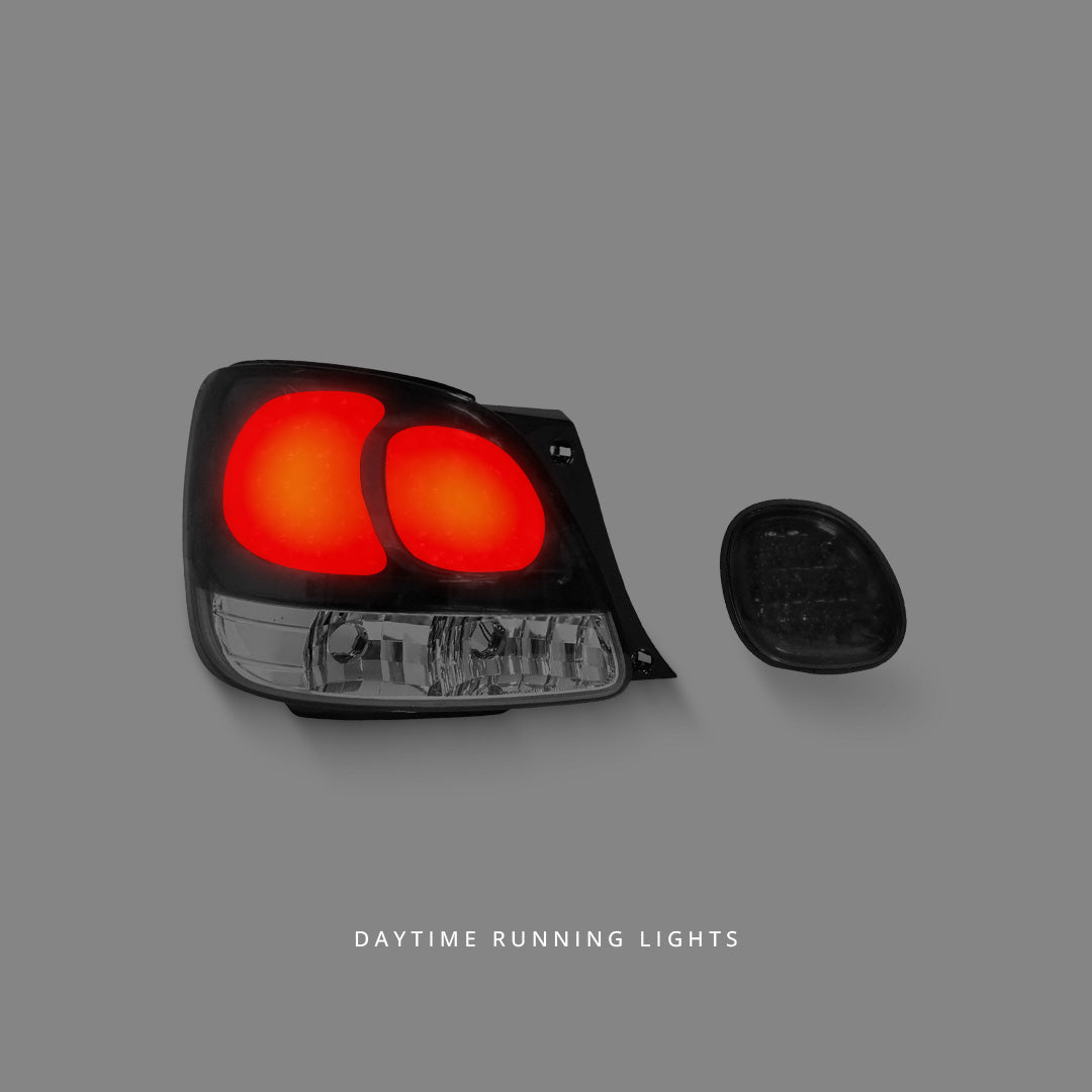 Lexus GS S160 (1998 - 2005) Clear Red LED Tail Lights and LED Fog lights LH + RH