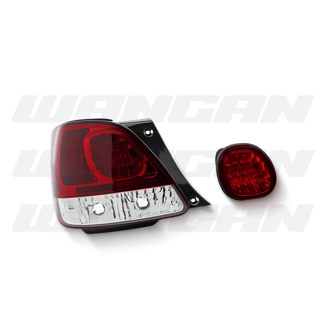 Lexus GS S160 (1998 - 2005) Clear Red LED Tail Lights LH + RH