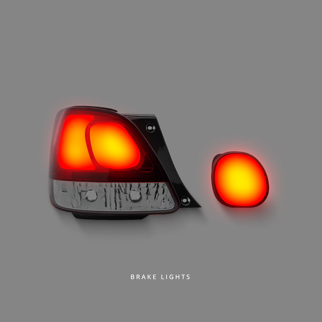 Lexus GS S160 (1998 - 2005) Clear Red LED Tail Lights LH + RH