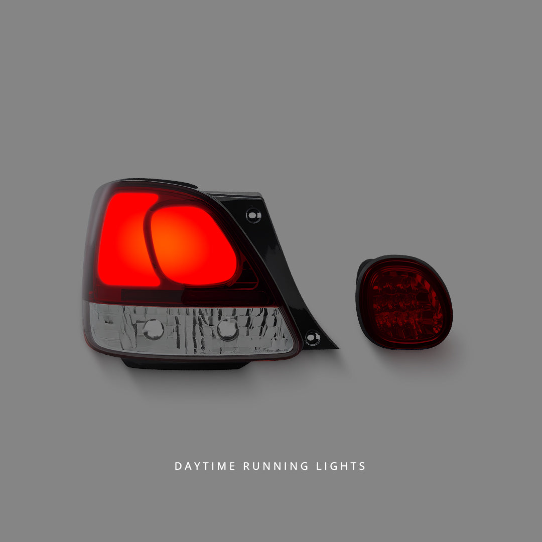 Lexus GS S160 (1998 - 2005) Clear Red LED Tail Lights LH + RH