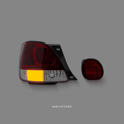 Lexus GS S160 (1998 - 2005) Clear Red LED Tail Lights LH + RH