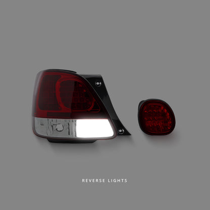 Lexus GS S160 (1998 - 2005) Clear Red LED Tail Lights LH + RH