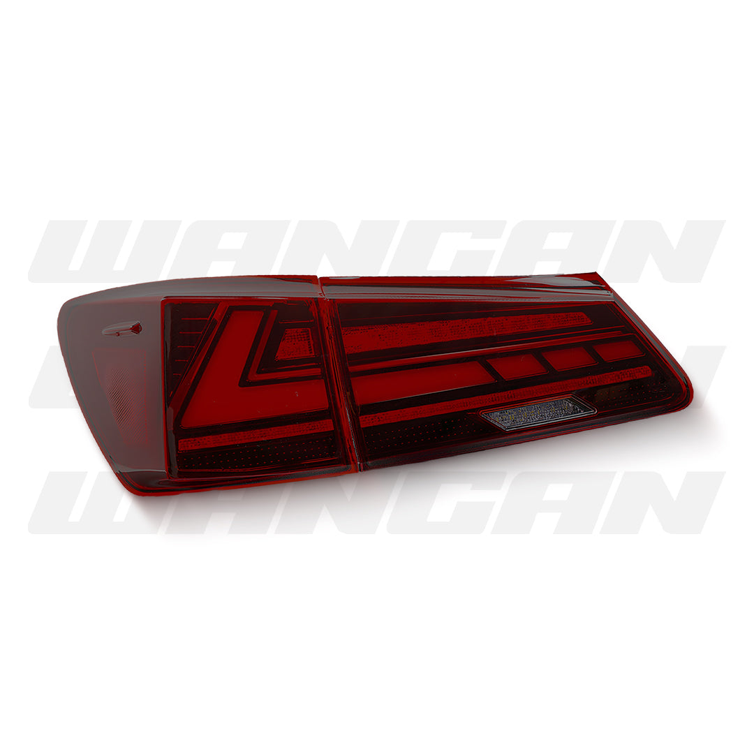 Lexus IS GSE20 / GSE21 / USE20 (2005 - 2013) Sequential V2 3D Clear Red LED Light Bar Tail Lights LH + RH
