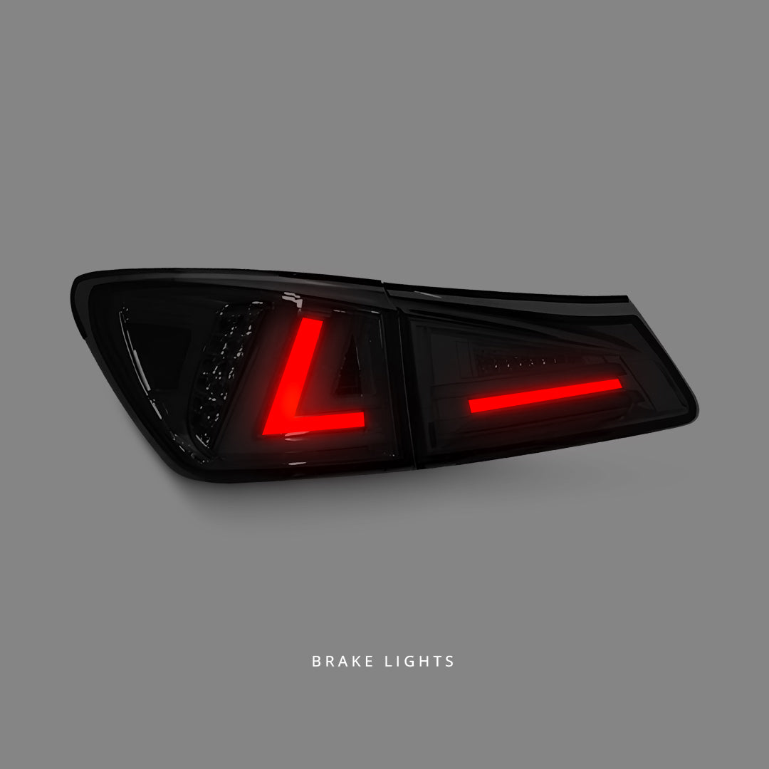 Lexus IS GSE20 / GSE21 / USE20 (2005 - 2013) Sequential Spec D Smoke LED Tail Lights LH + RH