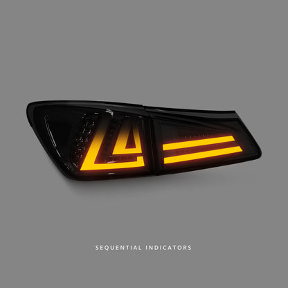 Lexus IS GSE20 / GSE21 / USE20 (2005 - 2013) Sequential Spec D Smoke LED Tail Lights LH + RH