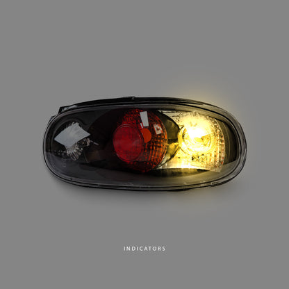 Mazda MX5 NA (1989 - 1998) Black Rear Tail Lights LH + RH