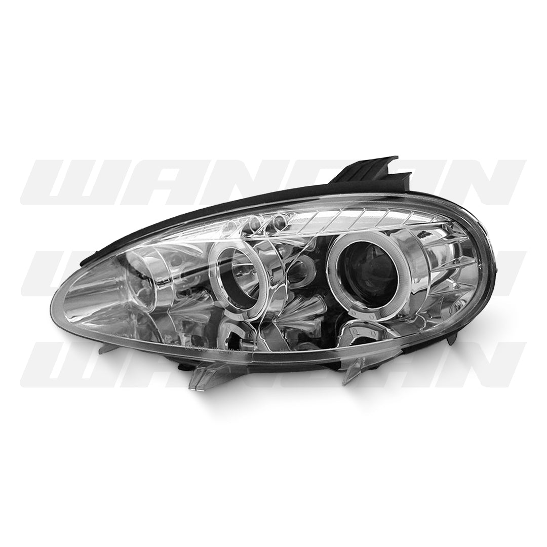 Mazda MX-5 NB Series 2 (2001 - 2005) Clear LED Angel Eyes Projector Headlights LH + RH