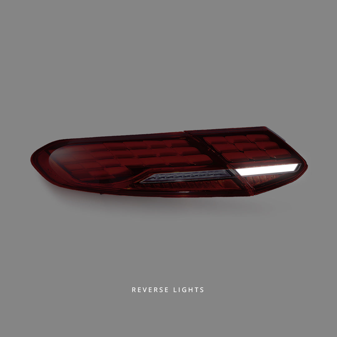 Mercedes Benz C Class W205 (2015 - 2021) Clear Red LED 3D Tail Lights LH + RH