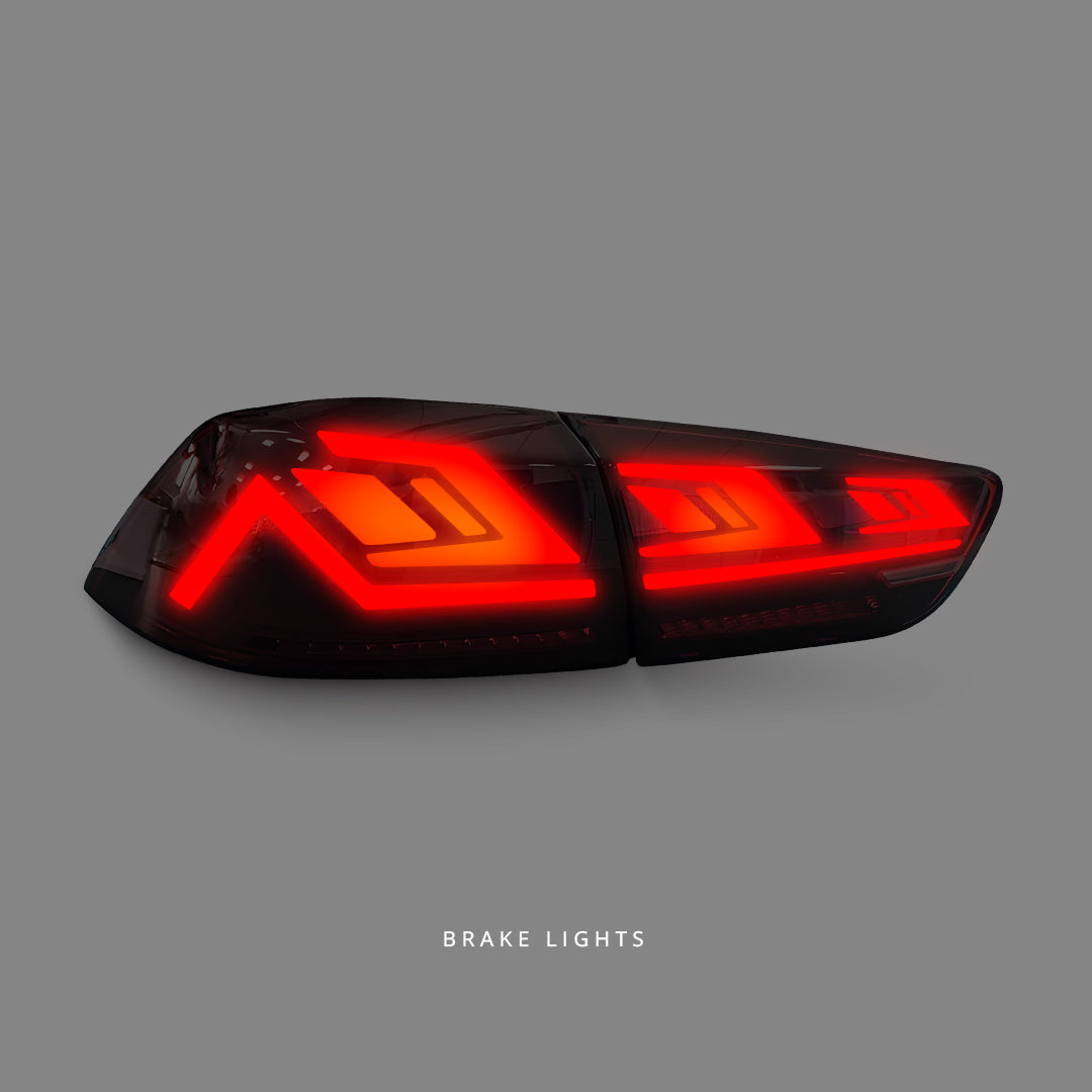 Mitsubishi Lancer CJ (2007 - 2018) Sequential Clear Red 3D V3 Full LED Tail Lights LH + RH