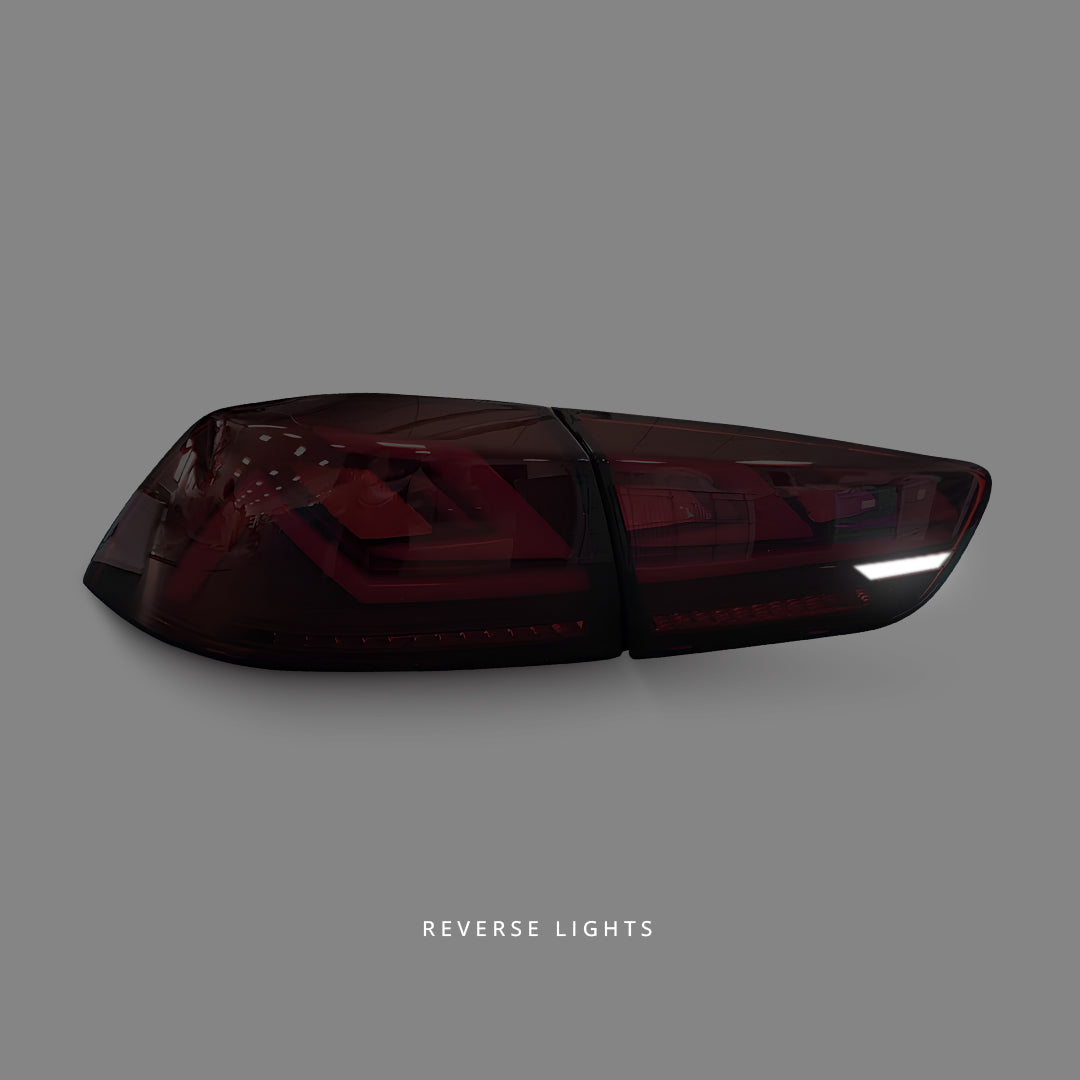 Mitsubishi Lancer CJ (2007 - 2018) Sequential Clear Red 3D V3 Full LED Tail Lights LH + RH