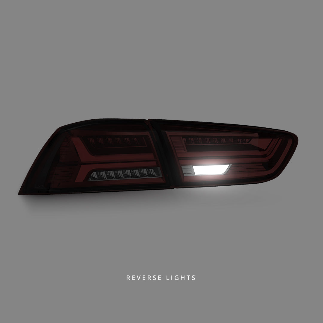 Mitsubishi Lancer CJ (2007 - 2018) Sequential Clear Red Full LED Dynamic Tail Lights LH + RH