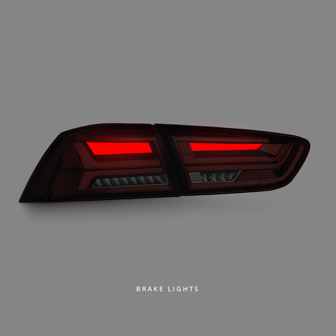 Mitsubishi Lancer CJ (2007 - 2018) Sequential Clear Red Full LED Dynamic Tail Lights LH + RH
